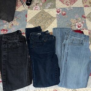 Boys Skinny Jeans - Charcoal, Navy, Sky Blue size 10-12